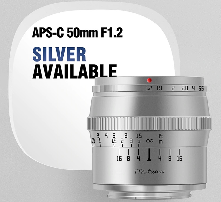 Выпущена серебристая версия объектива TTartisan 50mm f/1.2 SILVER