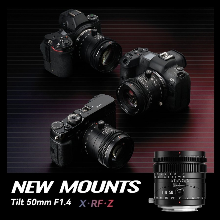 TTArtisan представила Tilt 50mm F1.4 для Fujifilm X, Nikon Z и Canon RF