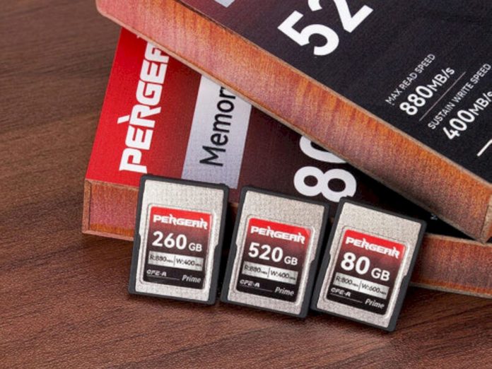 Pergear представила высокоскоростные карты-памяти CFexpress Type A по доступной цене