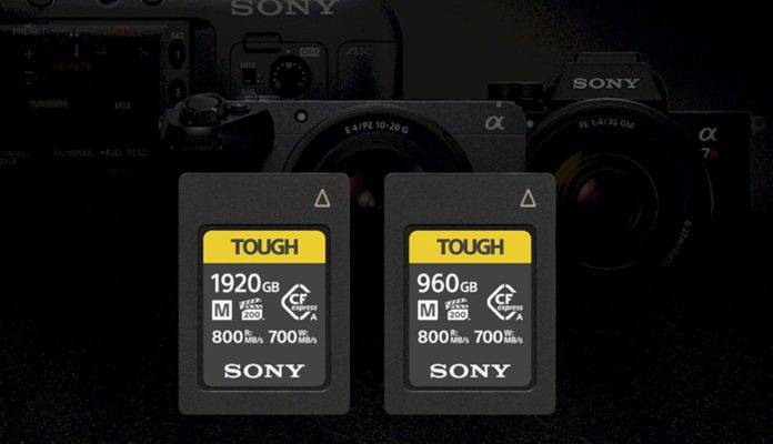 Представлены карты-памяти Sony CFexpress Type A Tough на 1.92 Тб и 960Гб