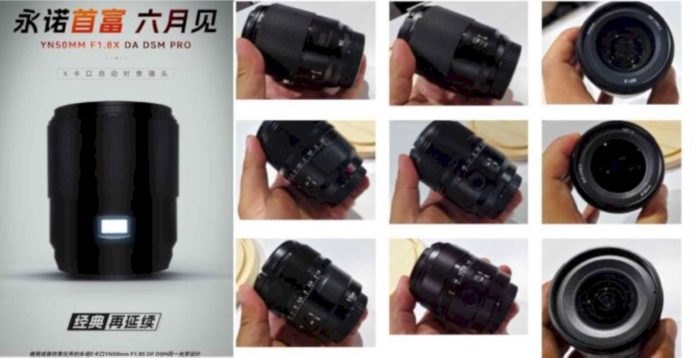 Объектив Yongnuo YN 50mm F/1.8X DA DSM Pro для Fuji X выйдет в июне