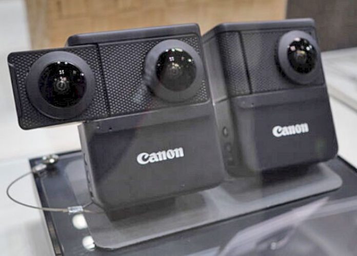 Canon показали прототип 3D VR-камеры с поддержкой съемки с углами обзора 180° и 360°