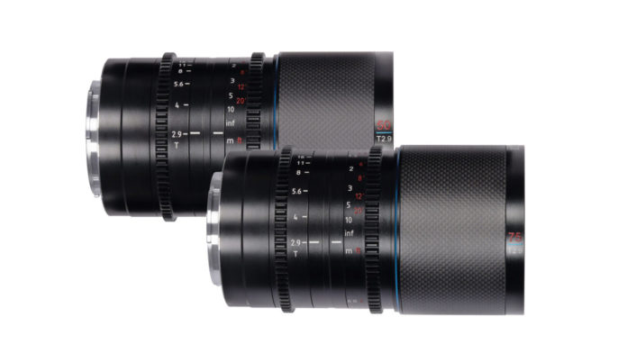 Представлены анаморфотные объективы Sirui Saturn 50mm T2.9 x1.6 и Sirui Saturn 75mm T2.9 x1.6