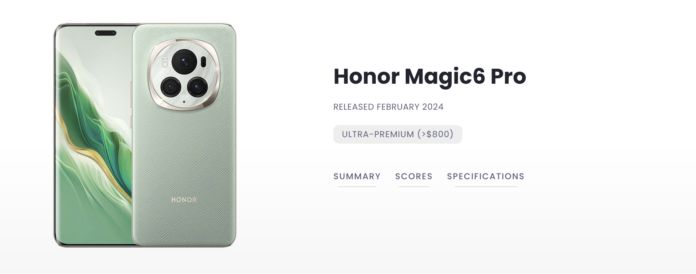 Новый лидер среди камерофонов. Honor Magic6 Pro — первый в рейтинге DxOMark
