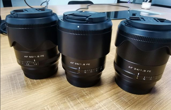  Viltrox готовит три автофокусных объектива 24, 35 и 50mm f/1.8 для Sony E/FE